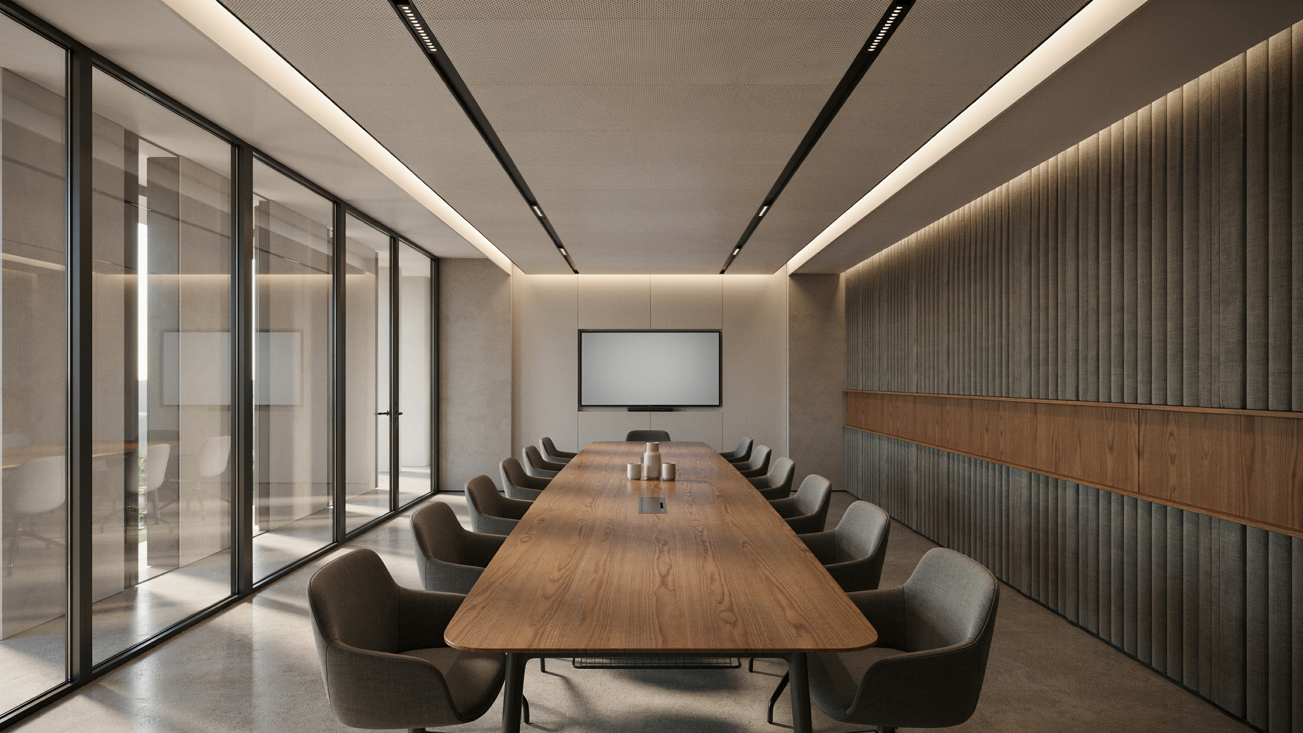 Corporate workplace meeting room